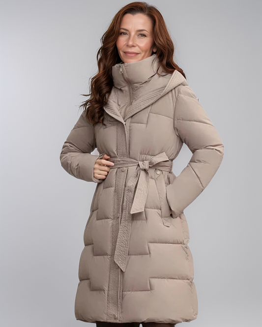 Avenelle Dames Casual Winterjas met Capuchon en Tailleband