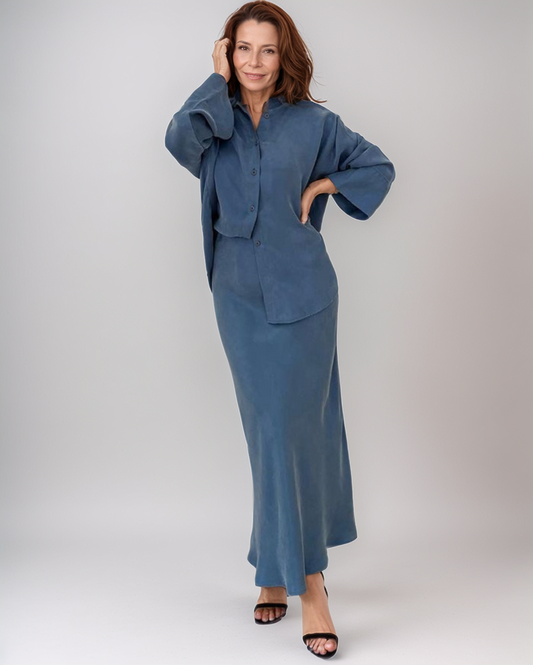 Avenelle Dames Elegante Tweedelige Maxi Set voor Alle Seizoenen