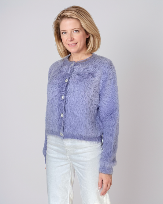 Avenelle Dames Fluffy Vest met Knopen voor Casual en Chique Gelegenheden