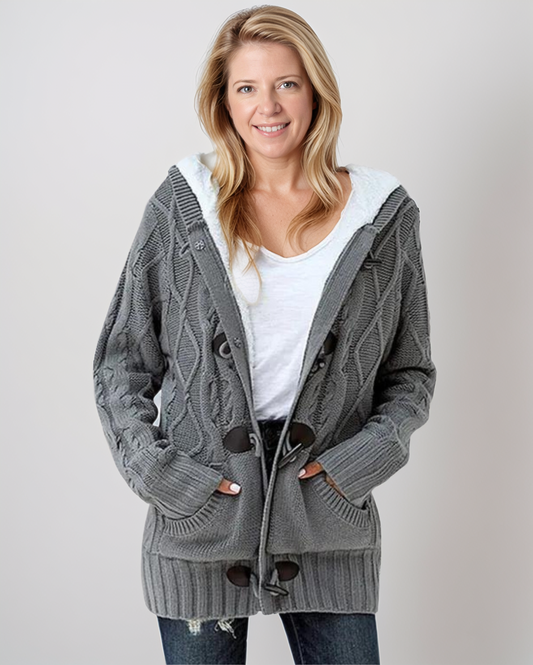 Avenelle Dames Gebreid Wintervest met Capuchon