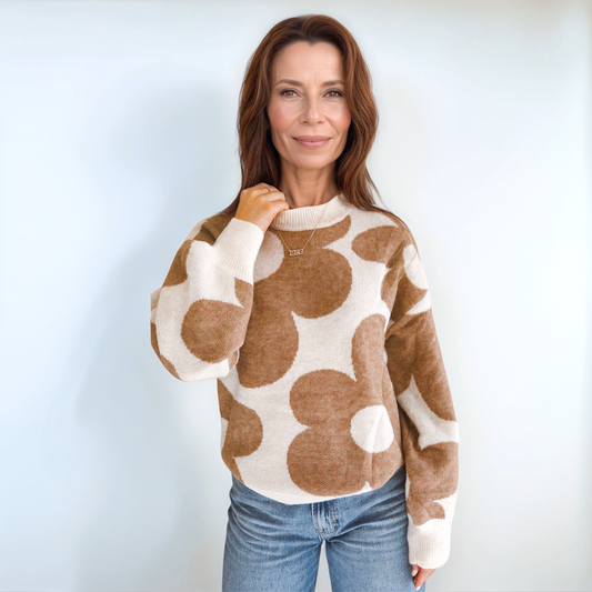 Avenelle Dames Herfst Casual Bloemen Trui