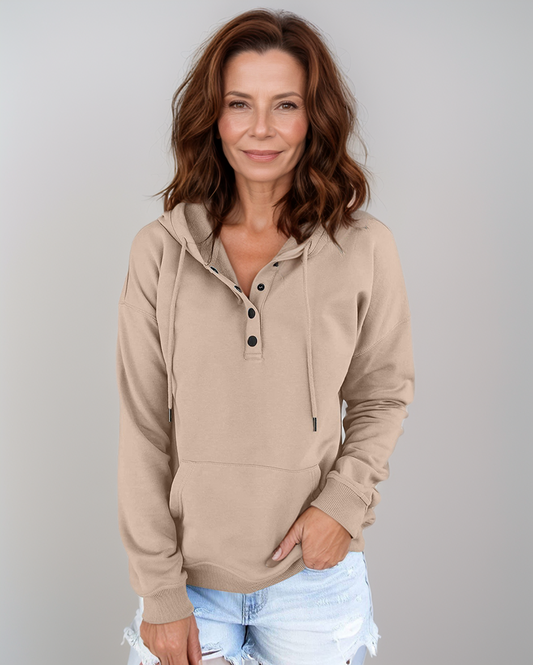 Avenelle Dames Herfst Casual Button Down Hoodie