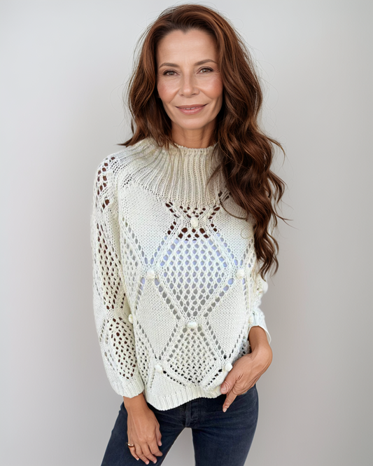 Avenelle Dames Herfst Casual Losvallende Holle Gebreide Top