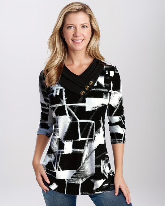 Avenelle Dames Herfst Casual V-Hals Shirt