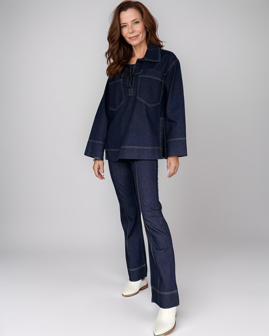 Avenelle Dames Herfst Casual Vintage Denim Set