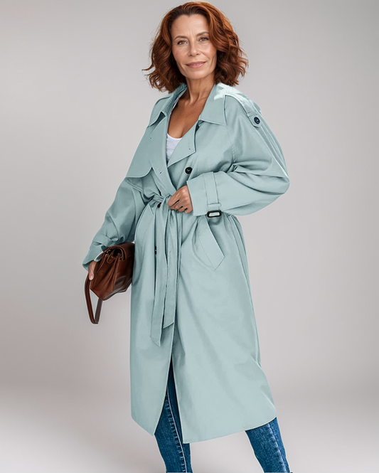 Avenelle Dames Herfst Elegant Lange Trenchcoat