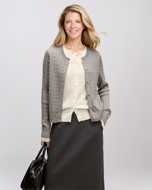 Avenelle Dames Herfst Elegant Twist Gebreide Cardigan
