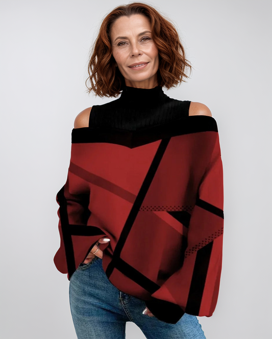 Avenelle Dames Herfst Elegante Geometrische Top