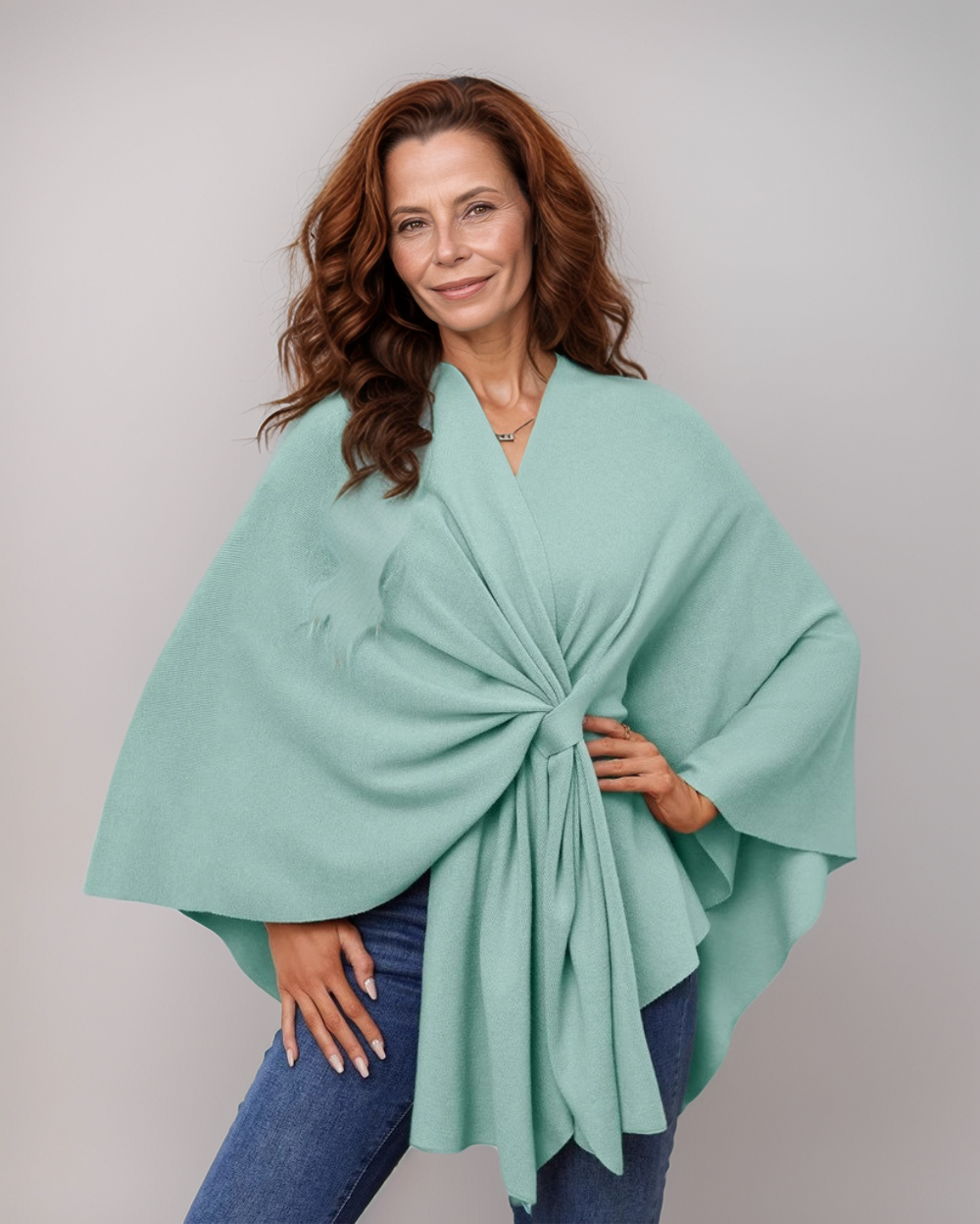 Avenelle Dames Herfst Elegante Poncho met V-Hals