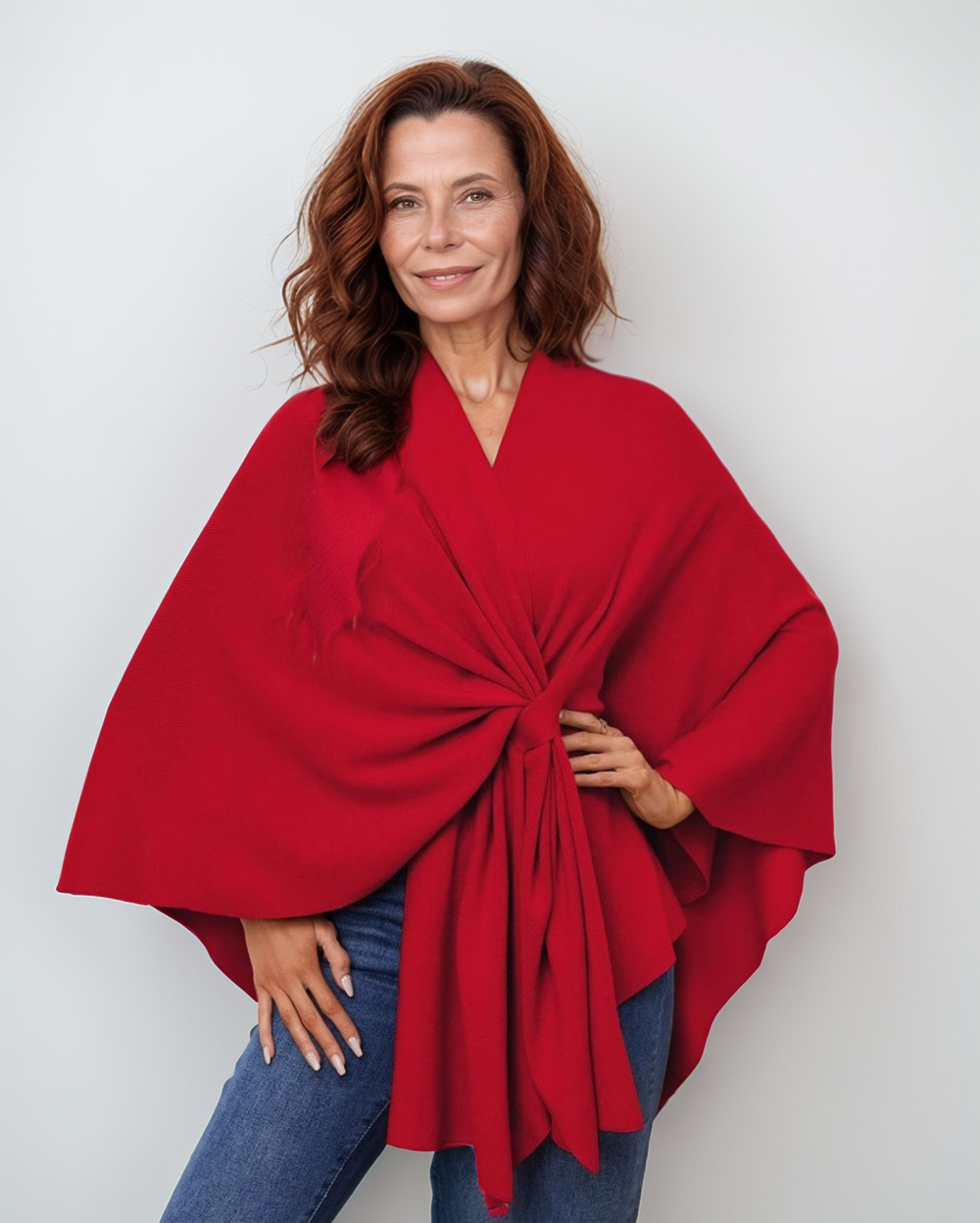 Avenelle Dames Herfst Elegante Poncho met V-Hals