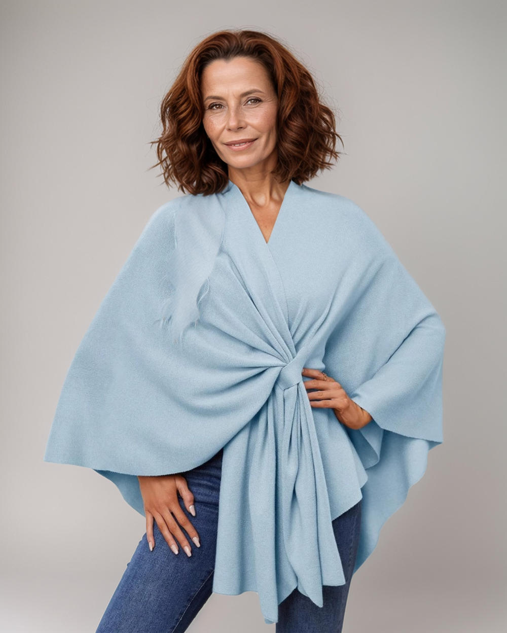 Avenelle Dames Herfst Elegante Poncho met V-Hals