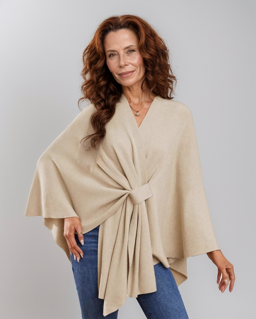 Avenelle Dames Herfst Elegante Poncho met V-Hals
