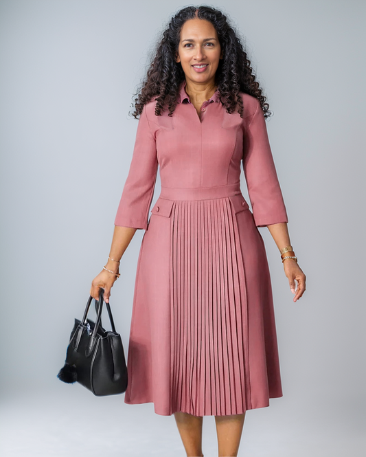 Avenelle Dames Herfst Formele Elegante Patchwork Midi Jurk