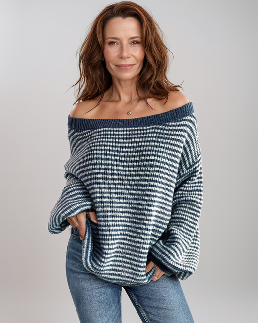 Avenelle Dames Herfst/Winter Casual Gestreepte Gebreide Top