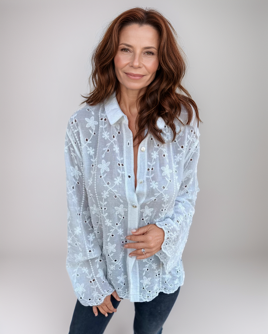 Avenelle Dames Lente Casual Geborduurde Blouse