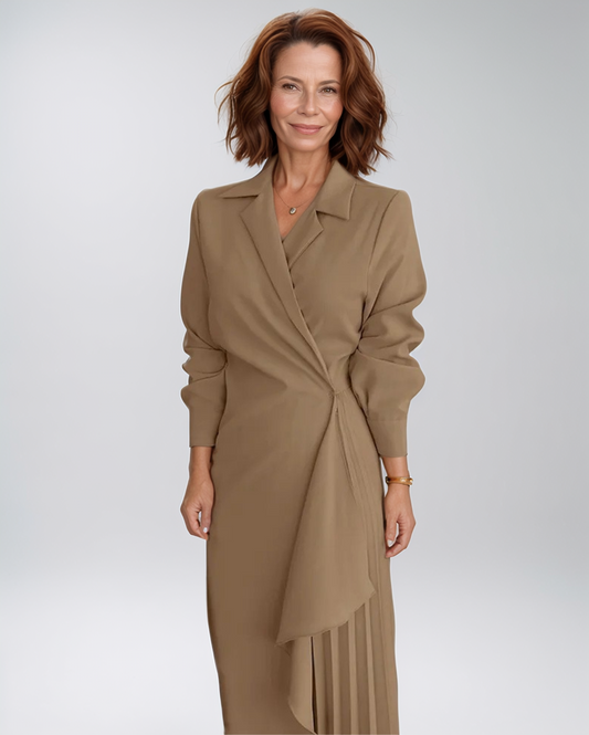 Avenelle Dames Lente Elegante Formele Wikkel Maxi Jurk