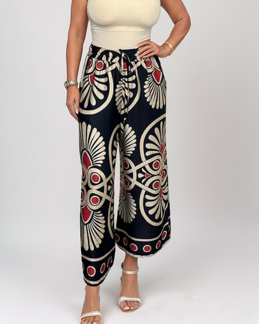 Avenelle Dames Lente Zomer Losse Gedrukte Wijde Broek