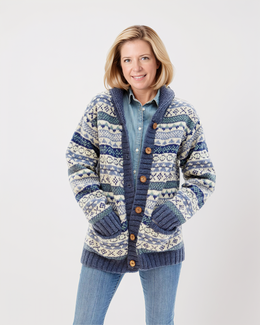 Avenelle Dames Winter Casual Aztec Gebreide Cardigan