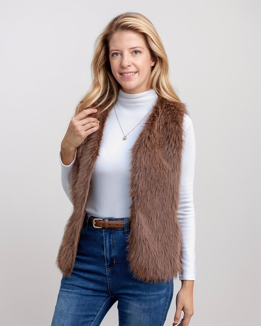 Avenelle Dames Winter Casual Elegante Bontbodywarmer