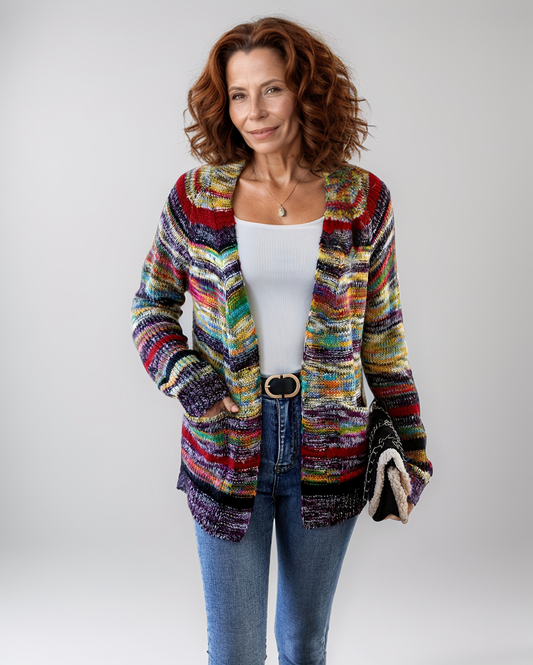 Avenelle Dames Winter Casual Kleurrige Gebreide Cardigan
