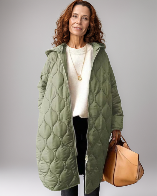Avenelle Dames Winter Casual Parka met Modern Patroon