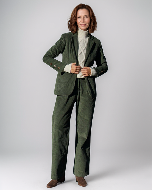 Avenelle Dames Winter Corduroy Blazer en Broek Set