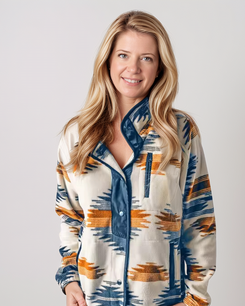 Avenelle Dames Winter Ethnic Stijl Contrasterende Jas