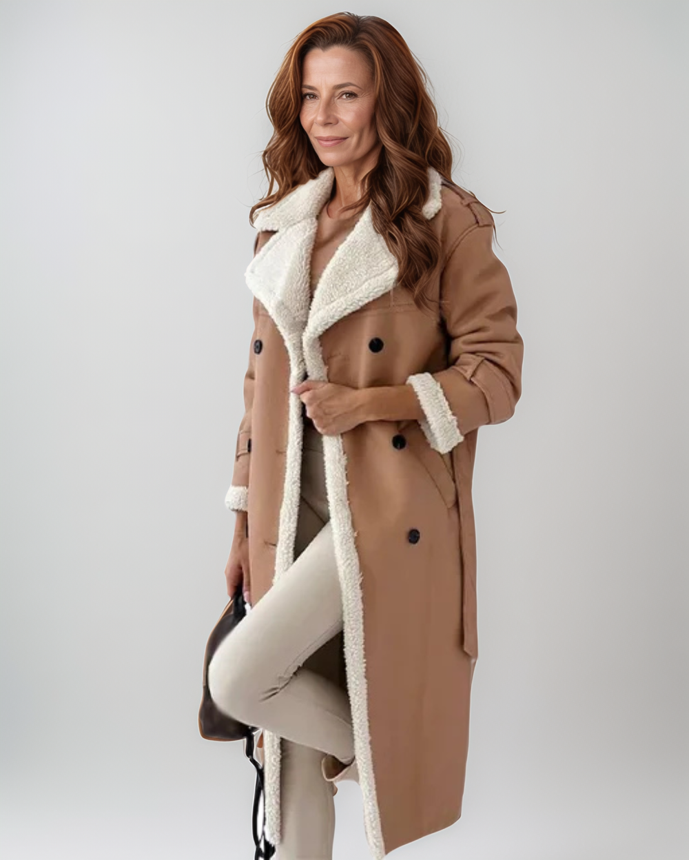 Avenelle Dames Winter Formele Jas met Ceintuur