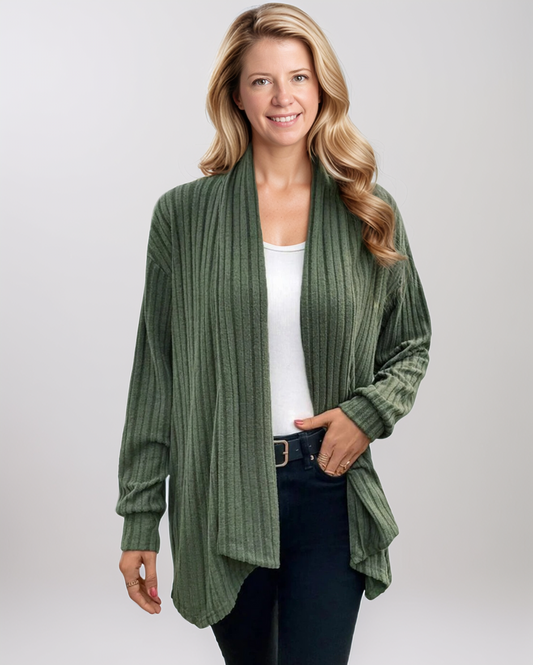 Avenelle Dames Winter Geribbelde Open Cardigan