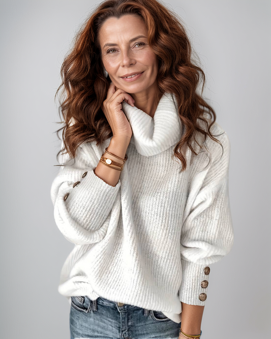 Avenelle Dames Winter Oversized Coltrui met Knopen voor Elke Dag