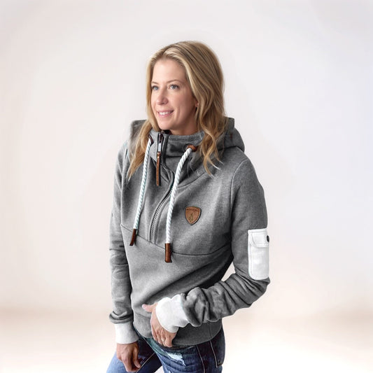Avenelle Dames Winter Relaxed Fit Half-Zip Hoodie