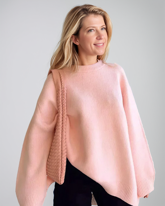 Avenelle Dames Winter Roze Trui met Ronde Hals voor Elke Dag