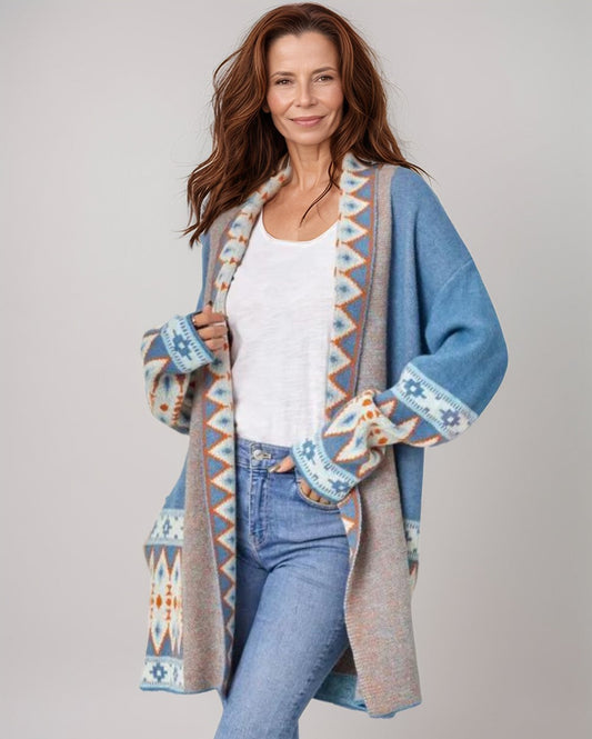Avenelle Dames Winter Stijlvolle Cardigan met Patroon