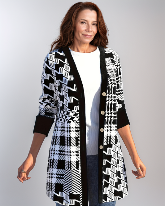 Avenelle Dames Winter Stijlvolle Cardigan met Patroon