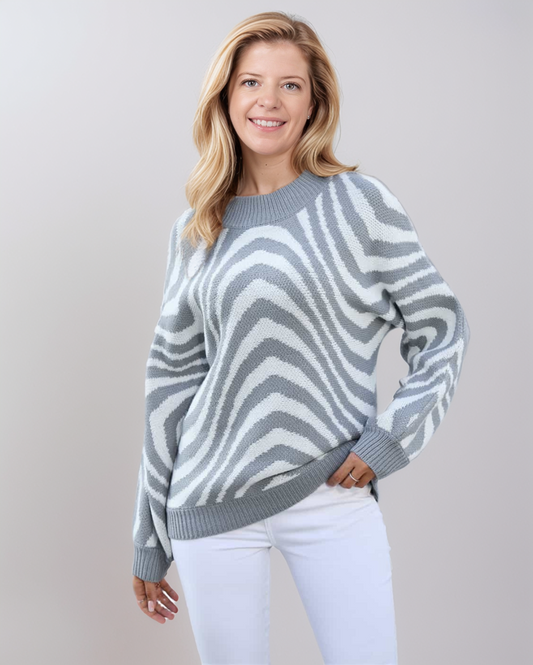 Avenelle Dames Winter Warme Casual Gestreepte Trui