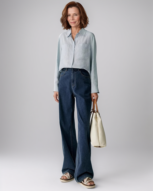 Avenelle Dames Zomer Casual Linnen Blouse met Lange Mouwen