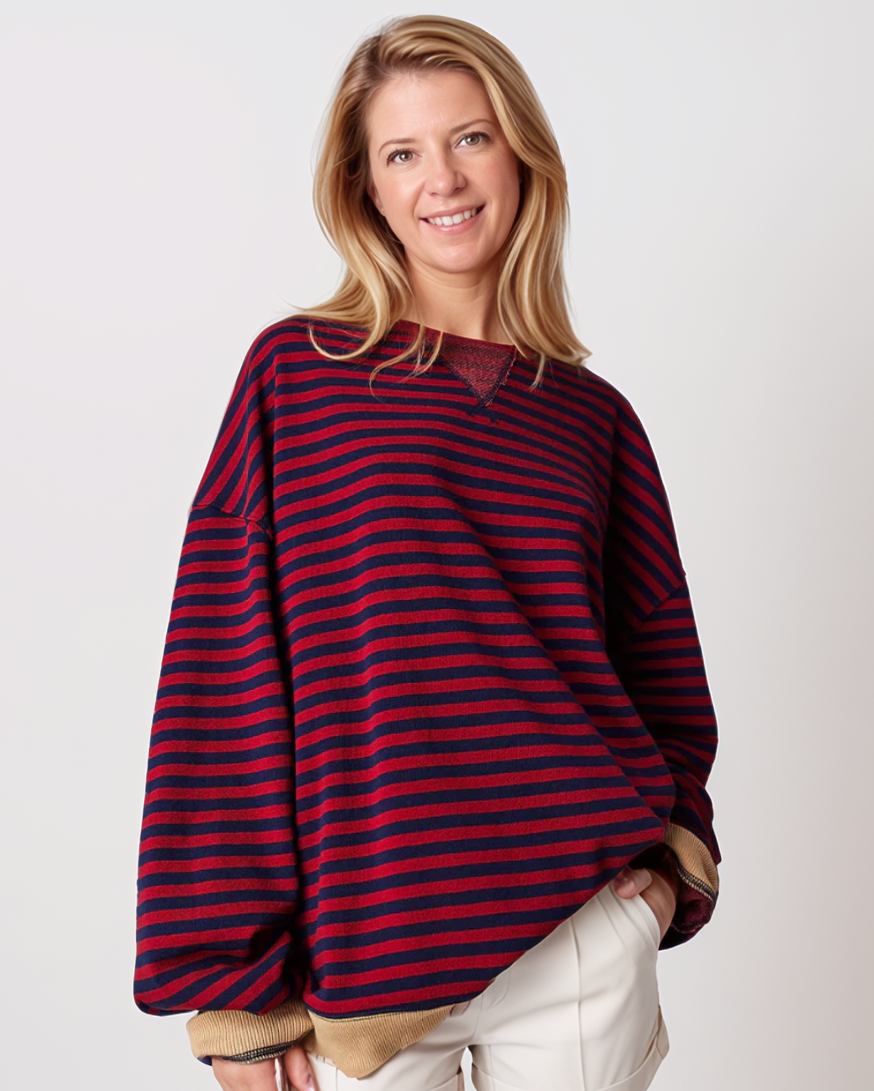 Avenelle Dames Zomer Casual Oversized Gestreepte Sweater