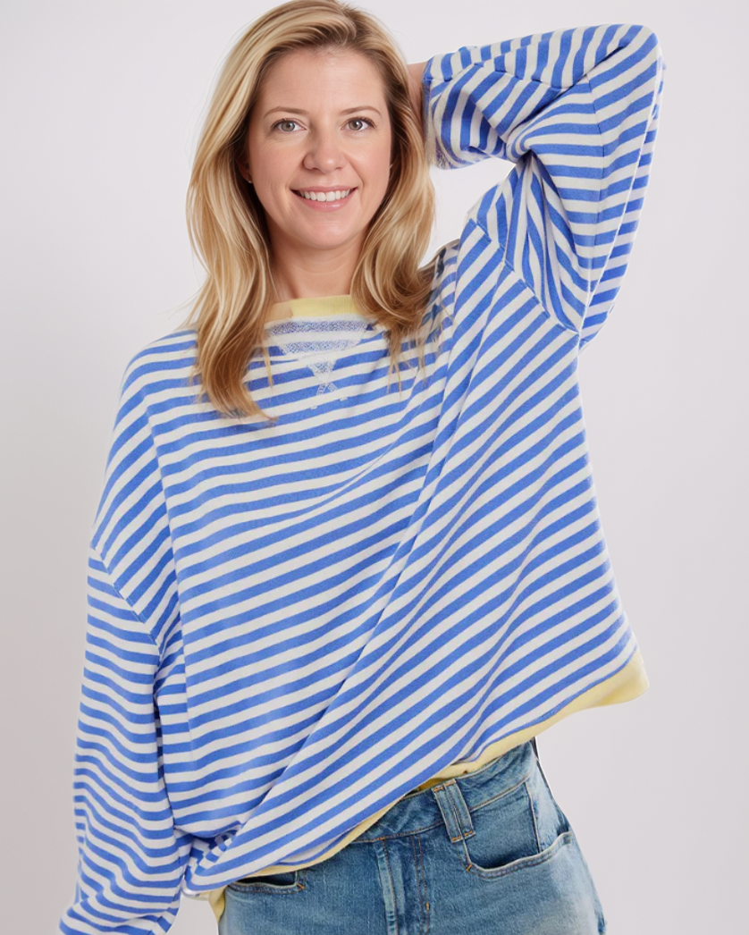 Avenelle Dames Zomer Casual Oversized Gestreepte Sweater
