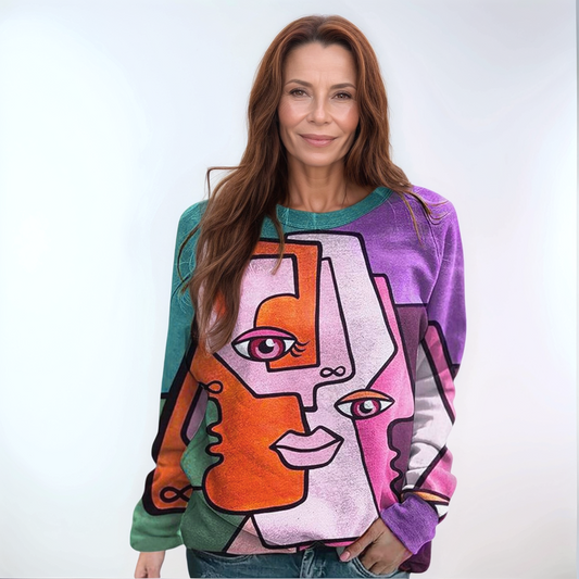 Avenellen Dames Winter Sweatshirt met Opvallende Prints voor Vrouwen