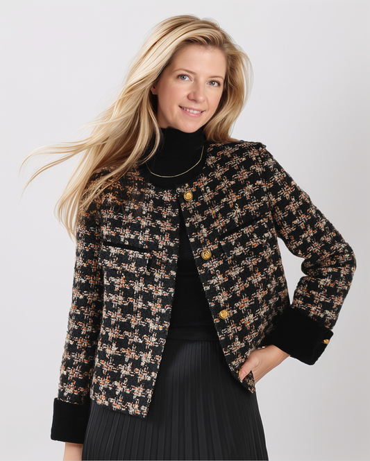 Cashmere Klassieke Korte Jas Dames – Wol en Stijl