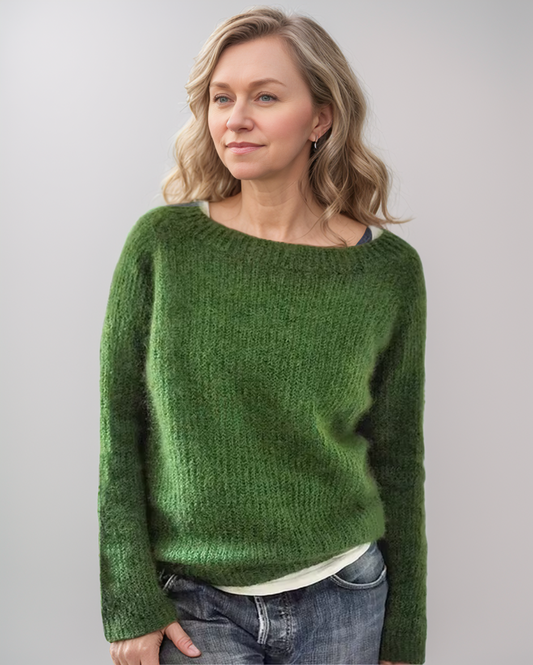 Casual Gebreide Dames Trui – Grijze Pullover