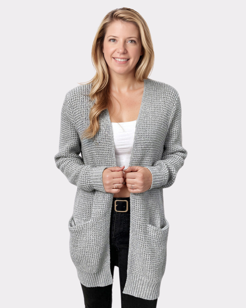 Casual Halflang Dames Vest met Zakjes