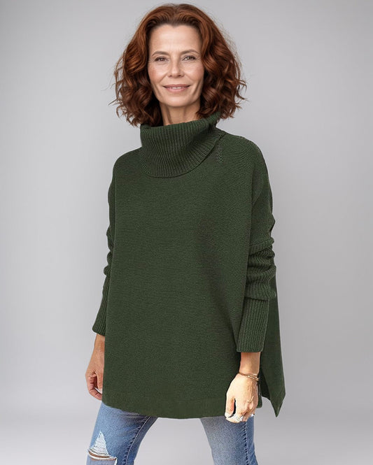 Dames Herfst Winter Casual Gebreide Coltrui met Losse Pasvorm
