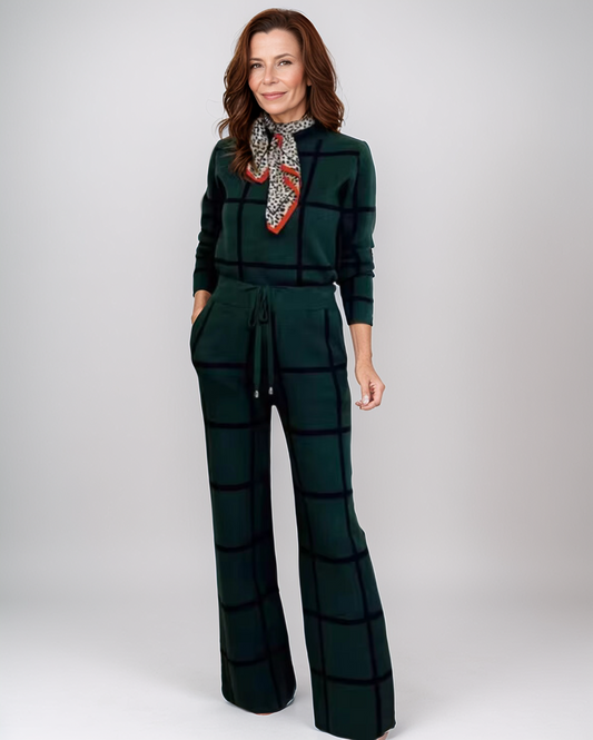 Elegante Gebreide Jumpsuit met Strepen