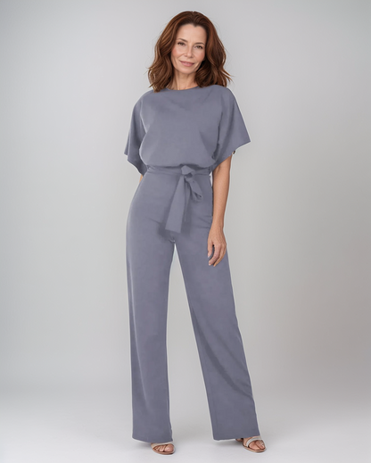 Elegante Hoge Taille Jumpsuit – Effen Kleur Romper