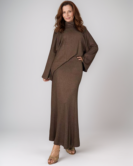 Elegante Twee-Delige Coltrui Set – Dames