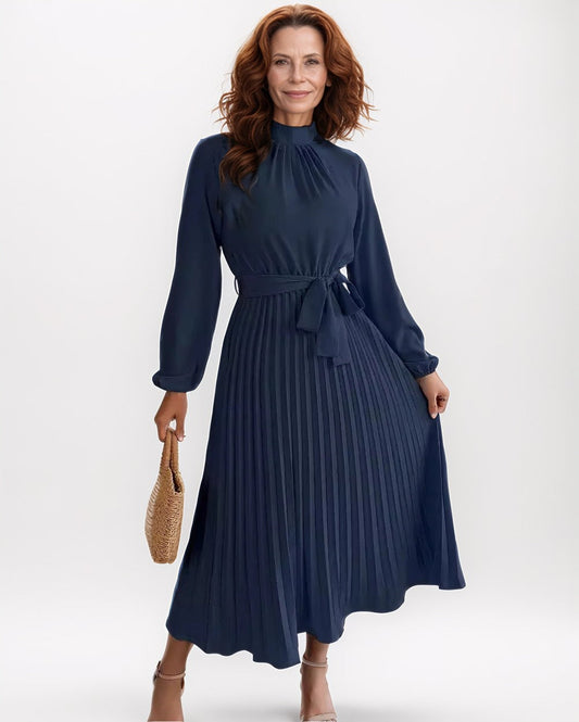 Modiluxa Dames Elegante Maxi Jurk met Plissé