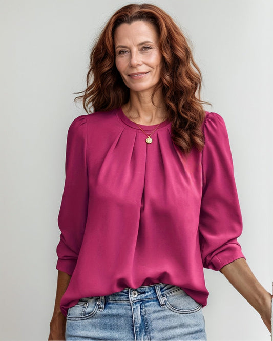 Modiluxa Dames Lente Casual Plooien Blouse