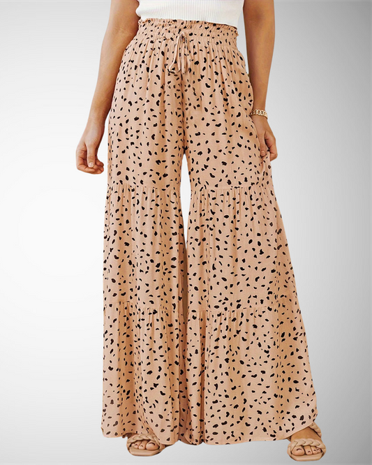 Modiluxa Dames Lente Casual Flared Broek met Polkadots