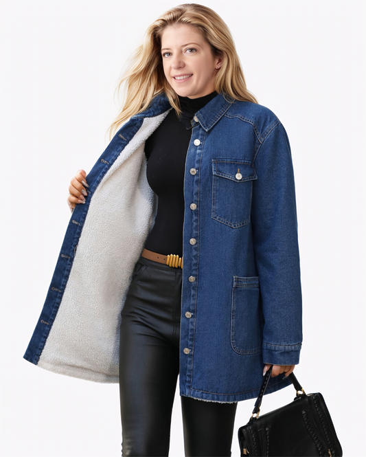 Modiluxa Dames Winter Casual Lange Spijkerjas